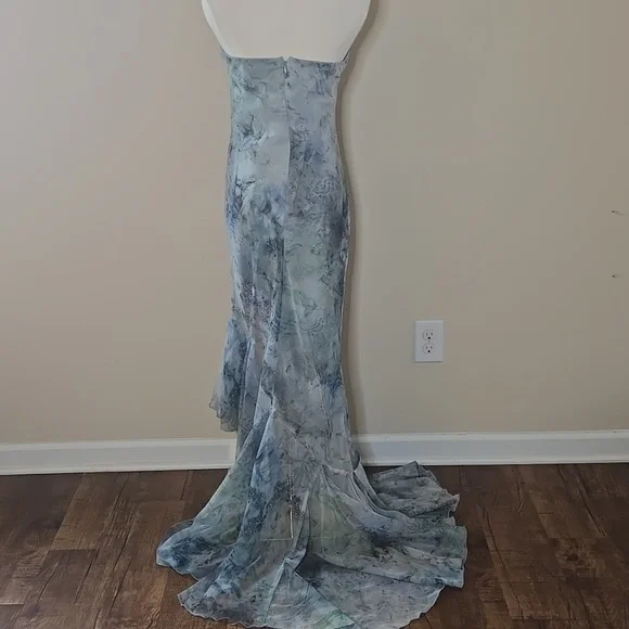 ASOS Strapless Maxi Dress – Size 10, NWT Watercolor Fairycore Mermaidcore HOCO - Picture 5 of 7